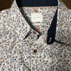 Cream Floral-Geo Button-Down Shirt- Buckle exclusive